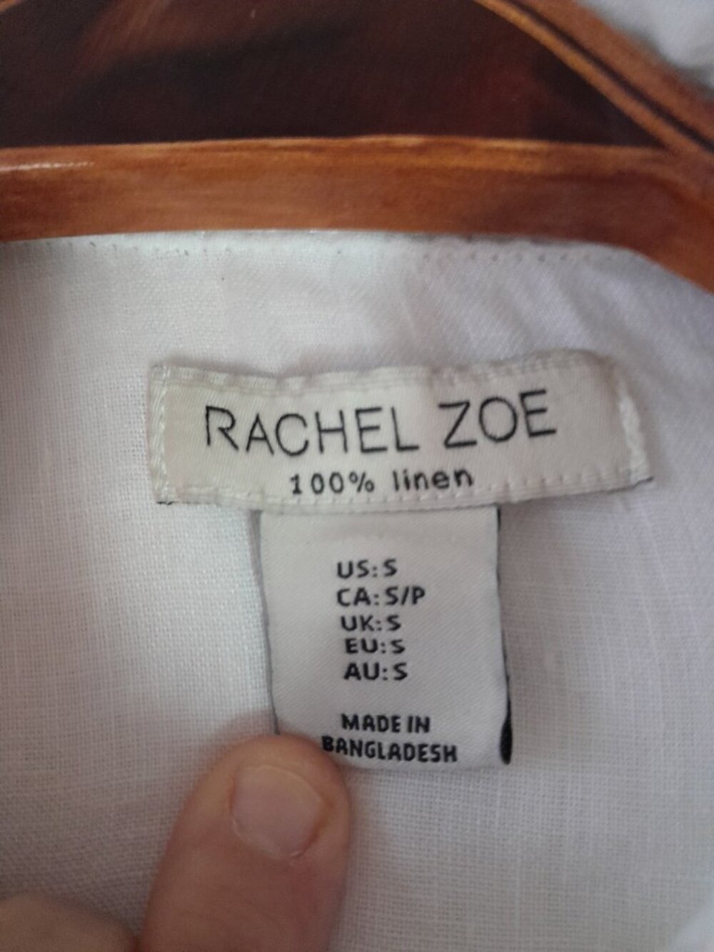 Rachel Zoe Womens Linen Long Sleeve Shirt Vacation Coastal Casual White Size S - Picture 5 of 7